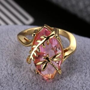 Pink Dragonfly Ring